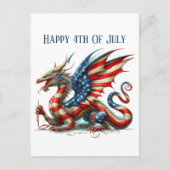 愛国的クールなドラゴンにメッセージを シーズンポストカード (正面)