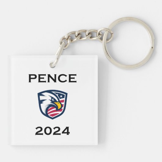 愛国的クールなMike Pence 2024選挙イーグル キーホルダー (裏面)