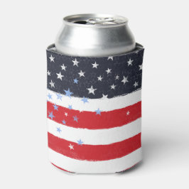 愛国的グランジなスターとストライプ 缶クーラー