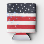 愛国的グランジなスターとストライプ 缶クーラー (正面)