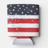 愛国的グランジなスターとストライプ 缶クーラー (裏面)