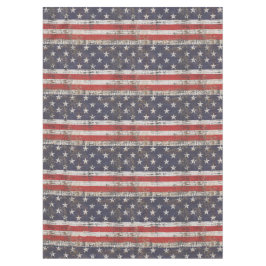 愛国的グランジな星と縞模様 テーブルクロス