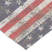 愛国的グランジな星と縞模様 ミディアムテーブルランナー (コーナー)