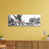 愛国的グループ女性米国国旗1910年頃 キャンバスプリント (インサイチュ (リビング))