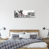 愛国的グループ女性米国国旗1910年頃 キャンバスプリント (インサイチュ (寝室))