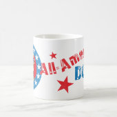 愛国的グレイハウンドコーヒーマグ コーヒーマグカップ (中央)