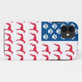 愛国的グレイハウンド犬 Case-Mate iPhoneケース (裏面(横))