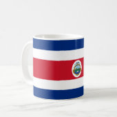 愛国的コスタリカ国旗 コーヒーマグカップ (正面左)