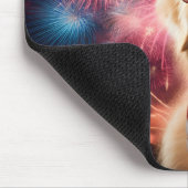 愛国的ゴールデンレトリバー マウスパッド (コーナー)