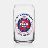 愛国的サウスカロライナタイポグラフィ飲み物用品セット ガラス缶 (裏面)