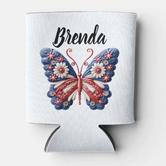 愛国的サブリミネーションバタフライカスタム 缶クーラー (正面)