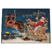 愛国的サンタメリークリスマス抱き枕 ラージペーパーバッグ (正面)