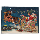 愛国的サンタメリークリスマス抱き枕 ラージペーパーバッグ (裏面)