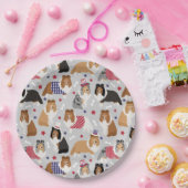 愛国的シェットランド・ シープドッグシェトランドシェプドッグ紙プレート ペーパープレート (パーティー)