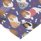 愛国的シェットランド・ シープドッグシェトランドシェプドッグ ショートテーブルランナー (コーナー)