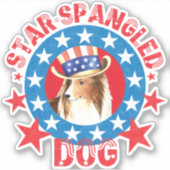 愛国的シェットランド・ シープドッグビニールステッカー シール (正面)