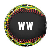 愛国的ジャマイカカスタム聖なる書物、 経典国旗 野球ボール (正面左)