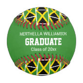 愛国的ジャマイカ卒業カスタム国旗 野球ボール (正面)