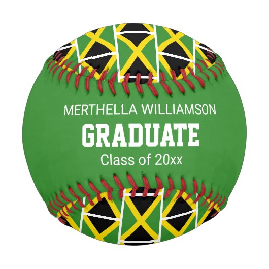 愛国的ジャマイカ卒業カスタム国旗 野球ボール (正面)