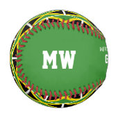 愛国的ジャマイカ卒業カスタム国旗 野球ボール (正面左)