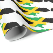 愛国的ジャマイカ国旗の地図の概要 ラッピングペーパー (ロールコーナー)