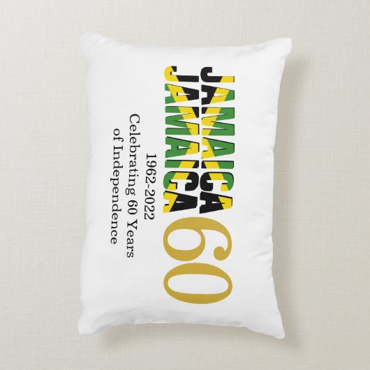 愛国的ジャマイカ60周年独立記念日 アクセントクッション (裏面(縦))