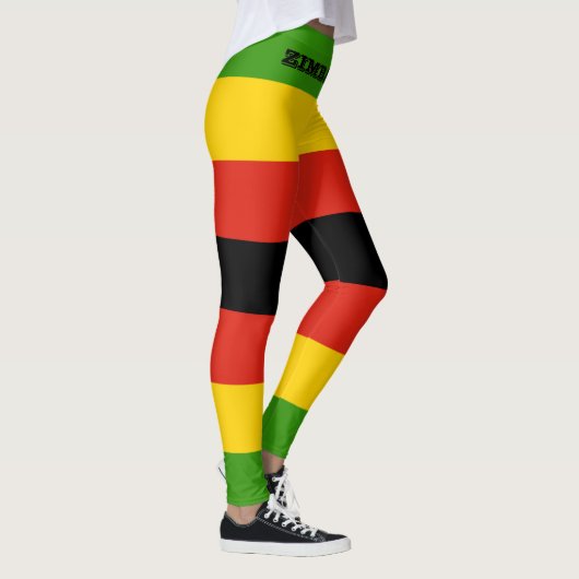 愛国的ジンバブエ国旗アフリカ レギンス (右)