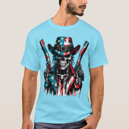 愛国的スカル Tシャツ