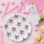 愛国的スターアメリカ国旗の愛国的紙プレート ペーパープレート (パーティー)