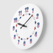 愛国的スターストライプズクラシック愛国的 ラージ壁時計 (傾斜)