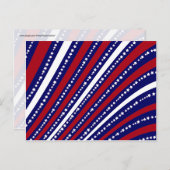 愛国的スターストライプズ自由国旗7月4日 ポストカード (正面/裏面)