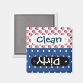 愛国的スターストライプズ自由国旗7月4日 マグネット (正面/裏面)