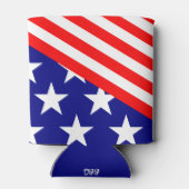 愛国的スターストライプズ赤白青クーラーボックス 缶クーラー (裏面)