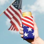 愛国的スターストライプズ赤白青クーラーボックス 缶クーラー