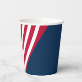 愛国的スターストライプズ赤白青紙カップ 紙コップ (裏面)