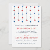 愛国的スターズオンストリングス独立記念日パーティー 招待状 (正面)
