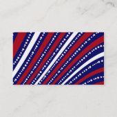愛国的スターズストライプの自由旗7月4日 名刺 (裏面)