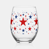 愛国的スターズワイングラス ステムなしワイングラス (裏面)