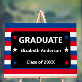 愛国的スター&ストライプズ卒業 アクリルサイン