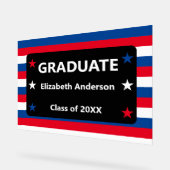 愛国的スター&ストライプズ卒業 アクリルサイン (傾斜)