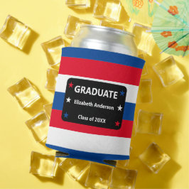 愛国的スター&ストライプズ卒業 缶クーラー