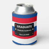 愛国的スター&ストライプズ卒業 缶クーラー (缶正面)