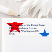 愛国的スター ラベル (インサイチュ)