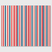 愛国的ストライプ ラッピングペーパー (フラット)