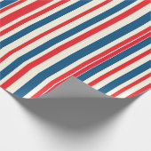 愛国的ストライプ ラッピングペーパー (角)