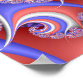 愛国的スパイラルフラクタル ポスター (角)