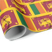 愛国的スリランカ国旗の地図 ラッピングペーパー (ロールコーナー)