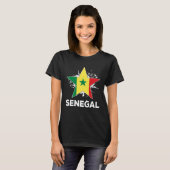 愛国的セネガルプライドセネガル国旗 Tシャツ (正面フル)