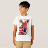 愛国的ゼブラキッズスウェットシャツ Tシャツ (正面フル)