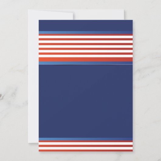 愛国的タイポグラフィ7月4日パーティー 招待状 (裏面)